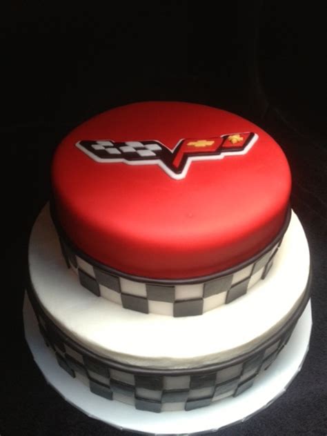 Corvette Themed Birthday Cake - CakeCentral.com