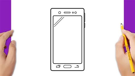 How to draw a smartphone - YouTube