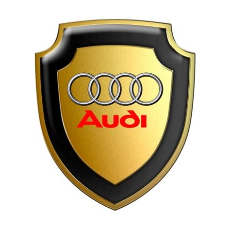 Audi Silicone Sticker Metal Effect Red Classic Logo | Domed Emblems ...