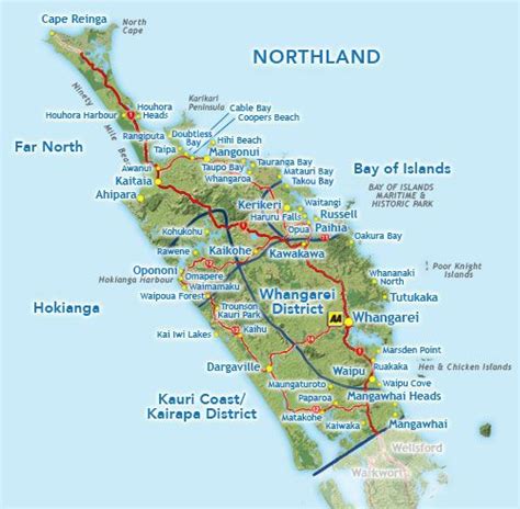 the map | New zealand accommodation, New zealand, Northland