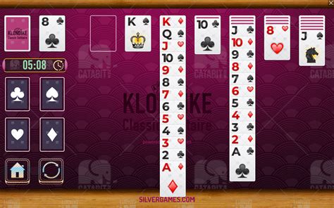 Klondike Solitaire Turn One - Play Online on SilverGames 🕹️