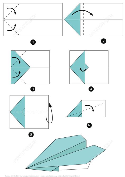 Origami Airplane Instructions | Free Printable Papercraft Templates | Origami airplane, Origami ...