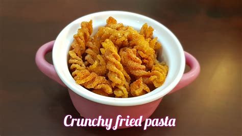 Crunchy fried pasta/Fried pasta/ crispy pasta - YouTube