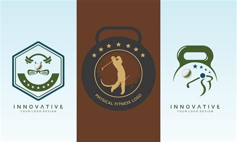 Golf set of logo design idea 2527210 Vector Art at Vecteezy