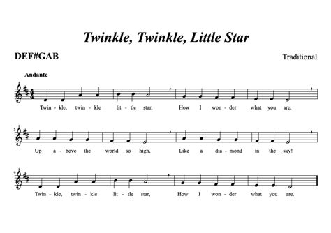 Twinkle Twinkle Little Star - Recorder Support