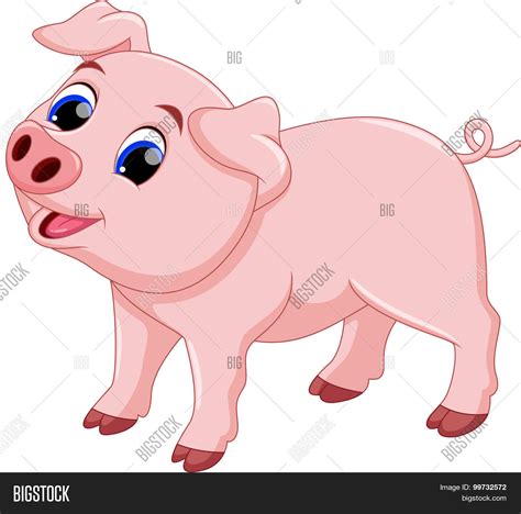 Cute Pig Cartoon Vector & Photo (Free Trial) | Bigstock