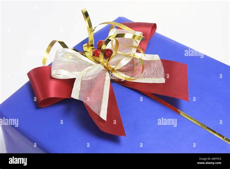 Gift Box with Bow Stock Photo - Alamy