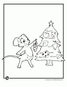 Christmas Mouse Coloring Pages | Animal Jr.