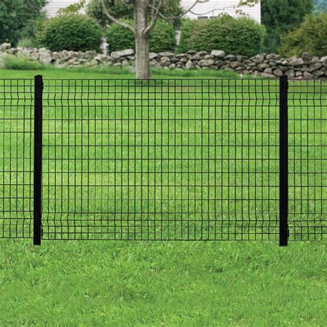 FORGERIGHT Deco Grid 4 ft. x 6 ft. Black Steel Fence Panel 862217 - The ...