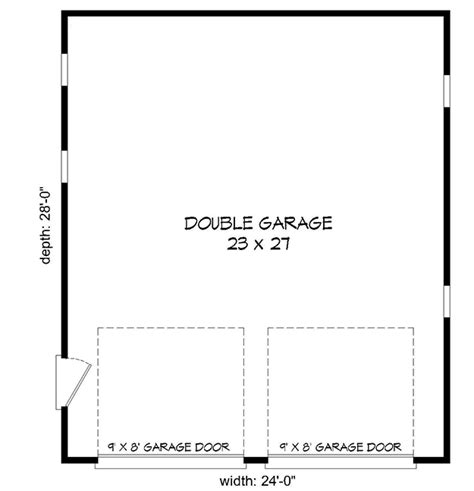 2-Car Detached Garage with 2 Garage Doors - 68598VR | Architectural Designs - House Plans