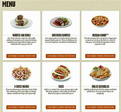 Qdoba Nutritional Menu | Besto Blog