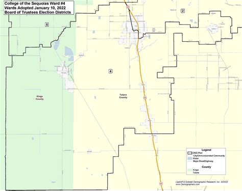 College of the Sequoias | Trustee Area Maps