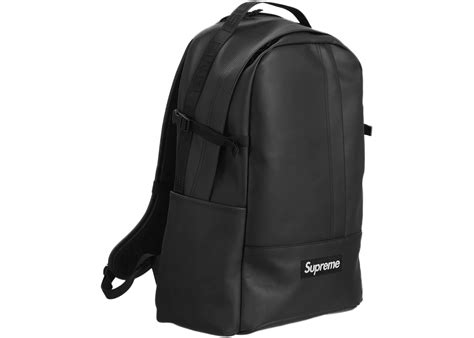 Supreme Leather Backpack Black - FW23 - US