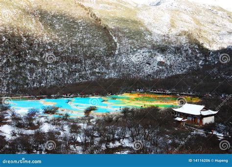 Huanglong Scenic Area in Winter Stock Photo - Image of jiuzhaigou, foliage: 14116206