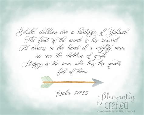 Psalm 127:3-5 Children Are a Heritage INSTANT DOWNLOAD | Etsy