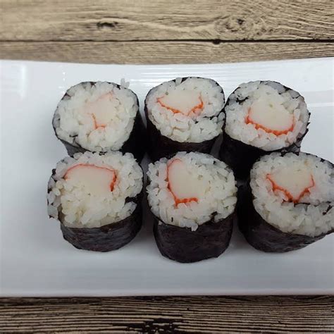 Crab Stick Sushi Roll Recipe Image | Crab sushi, Sushi rolls, Crab sushi roll