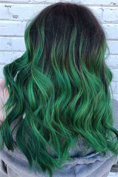 Black Hair With Green Streaks