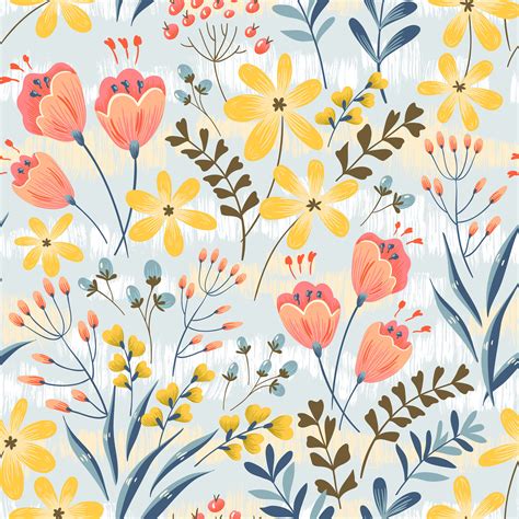 Cute Flowers Pattern Peel and Stick Wallpaper - Walmart.com - Walmart.com