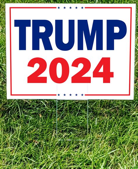 Trump 2024 White Yard Sign – GOPStore.com