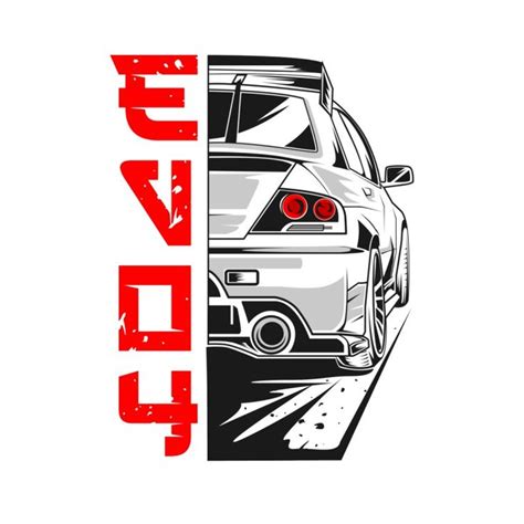 Evo 4 | Jdm logo, Car artwork, Car drawings