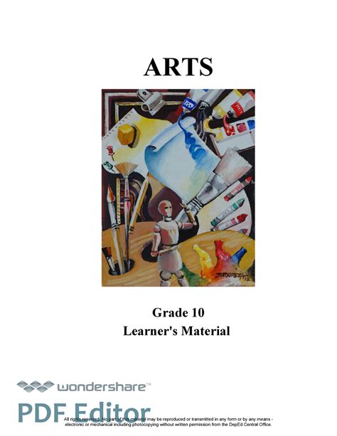 Grade 10 Arts LM 1 - Lecture notes Module 1 - ARTS All rights reserved. No part of this material ...