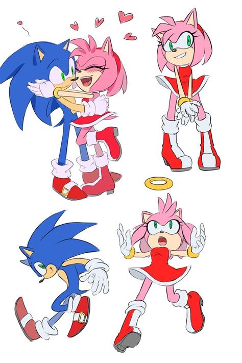 Sketches [sonic, amy] by Di-Dash | Sonic, Sonic fan art, Sonic and amy