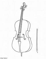 Print Cello coloring Page sketch template