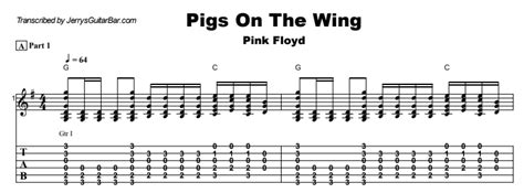 Pink Floyd - Pigs On The Wing (Parts 1 & 2) Guitar Lesson - JGB