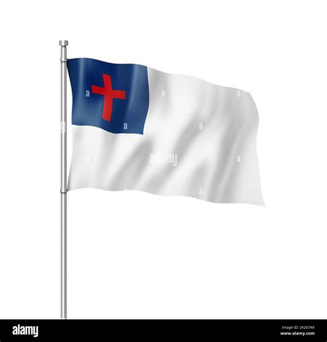 Christian flag isolated on white Stock Photo - Alamy