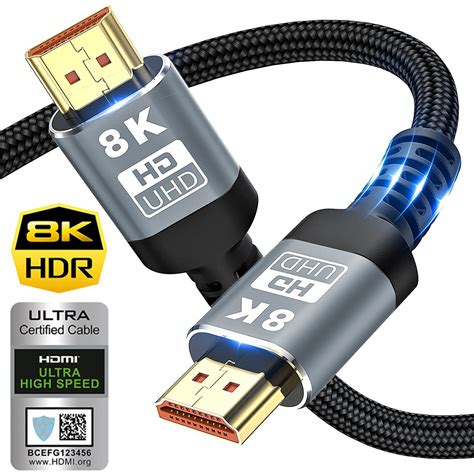 8K 48Gbps HDMI 2.1 Cable 16.4 Feet 8K60 4K120 eARC ARC HDCP 2.3 2.2 ...