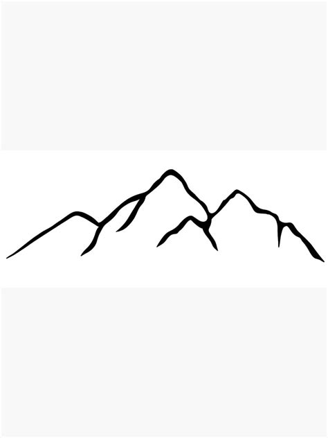 "Mountain Range Outline" Poster for Sale by Erinmoran | Redbubble