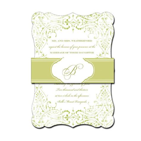 Wedding Invitation Belly Band for the Eliza Collection