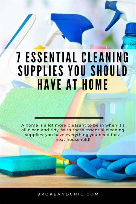 Keep It Clean: 7 Essential Cleaning Supplies You Should Have at Home - Broke and Chic