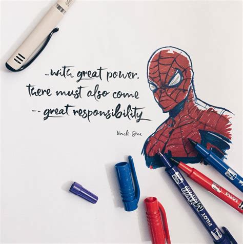 Spider Man Quotes Comes With Great Responsibility - Patty Bernelle