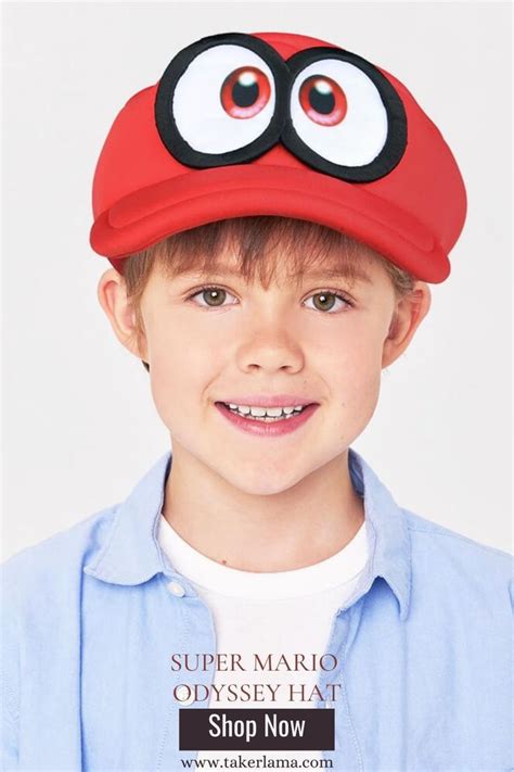 Super Mario Odyssey Men's Red Mario Cappy Hat Cosplay Costume Accessory ...