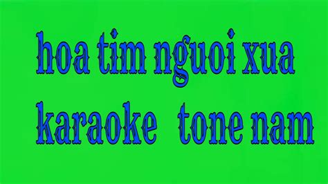 hoa tim nguoi xua karaoke tone nam - YouTube