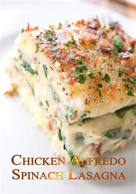 Quiet Corner:Chicken Alfredo Spinach Lasagna Recipe - Quiet Corner