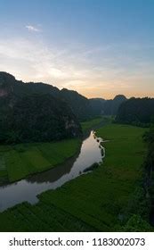 Green Rice Fields Rain Fog On Stock Photo 2193328347 | Shutterstock