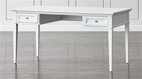 Harrison 60" White Desk with Drawers | Crate and Barrel