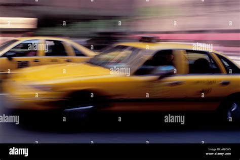 Yellow Cab New York City USA Stock Photo - Alamy