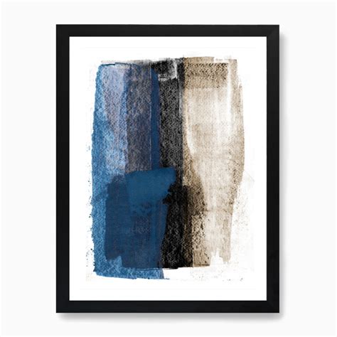 Blue On Black Art Print | Abstract painting print, Art prints, Black art