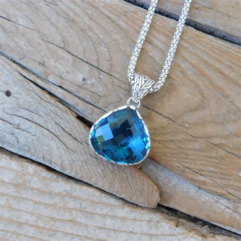 ON SALE Beautiful London Blue Topaz necklace handmade in | Etsy in 2020 | London blue topaz ...