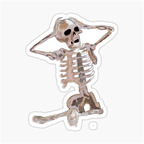 "shocked skeleton" Sticker for Sale by Ahilts | Redbubble