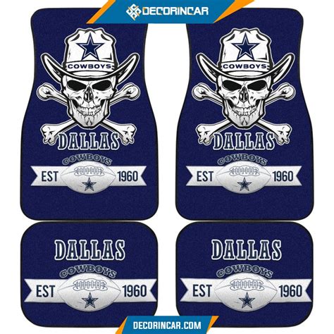 Dallas Cowboys Skull Est 1960 Car Floor Mats