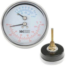 Pressure Gauges | Industrial Gauges | Weiss Tri-O-Meter Boiler Gauges - GlobalIndustrial.com