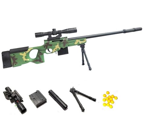 Buy HALO NATION® Airsoft Camouflage AWM M24 Toy Gun with Bb Bullet Blaster Mode Sniper Gun Toy ...