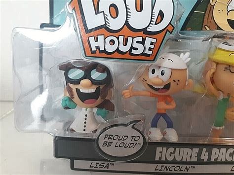 The Loud House Figure 4 Pack Lincoln, Lisa, Clyde, Leni Action Figure ...