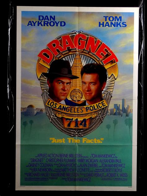 DRAGNET-1987-POSTER-DAN AYKROYD-TOM HANKS-COMEDY-VIGIN CONNIE SWAIL- VF: As New Softcover ...