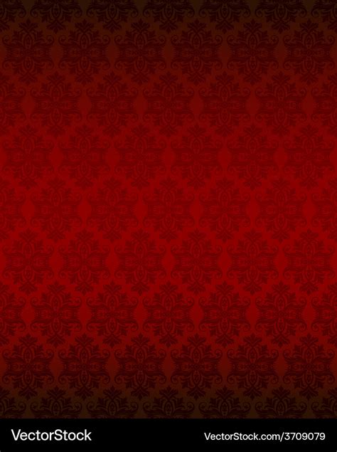 Luxury seamless red floral wallpaper Royalty Free Vector