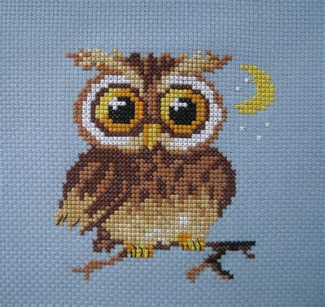 Finished | Cross stitch owl, Owl cross stitch, Cross stitch embroidery